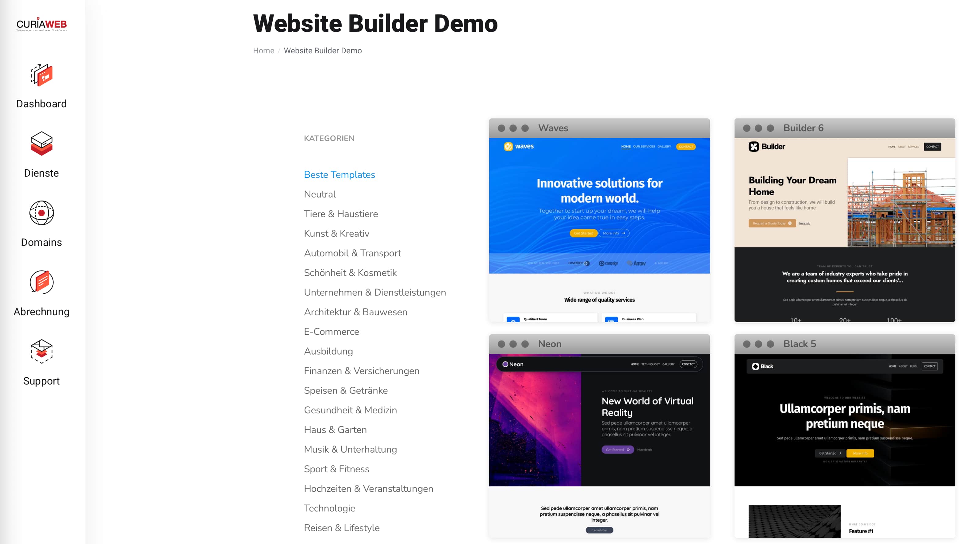 Kopage Website Builder für private und geschäftliche Webseiten