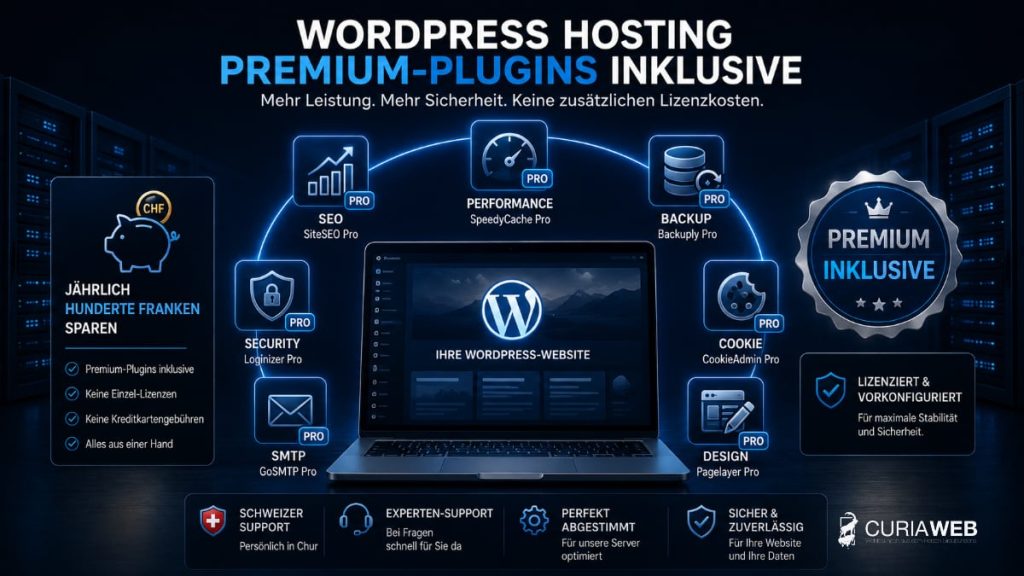WordPress Hosting mit Premium-Plugins für SEO, Performance, Backup und Sicherheit