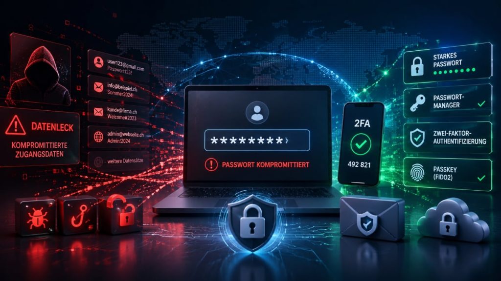 Kompromittierte Passwörter und Schutz durch 2FA, Passwort-Manager und Passkeys