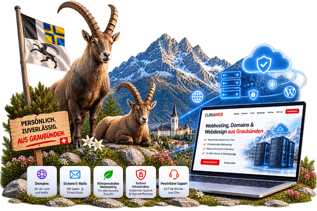 Webhosting, Domains und Webdesign von CURIAWEB aus Graubünden