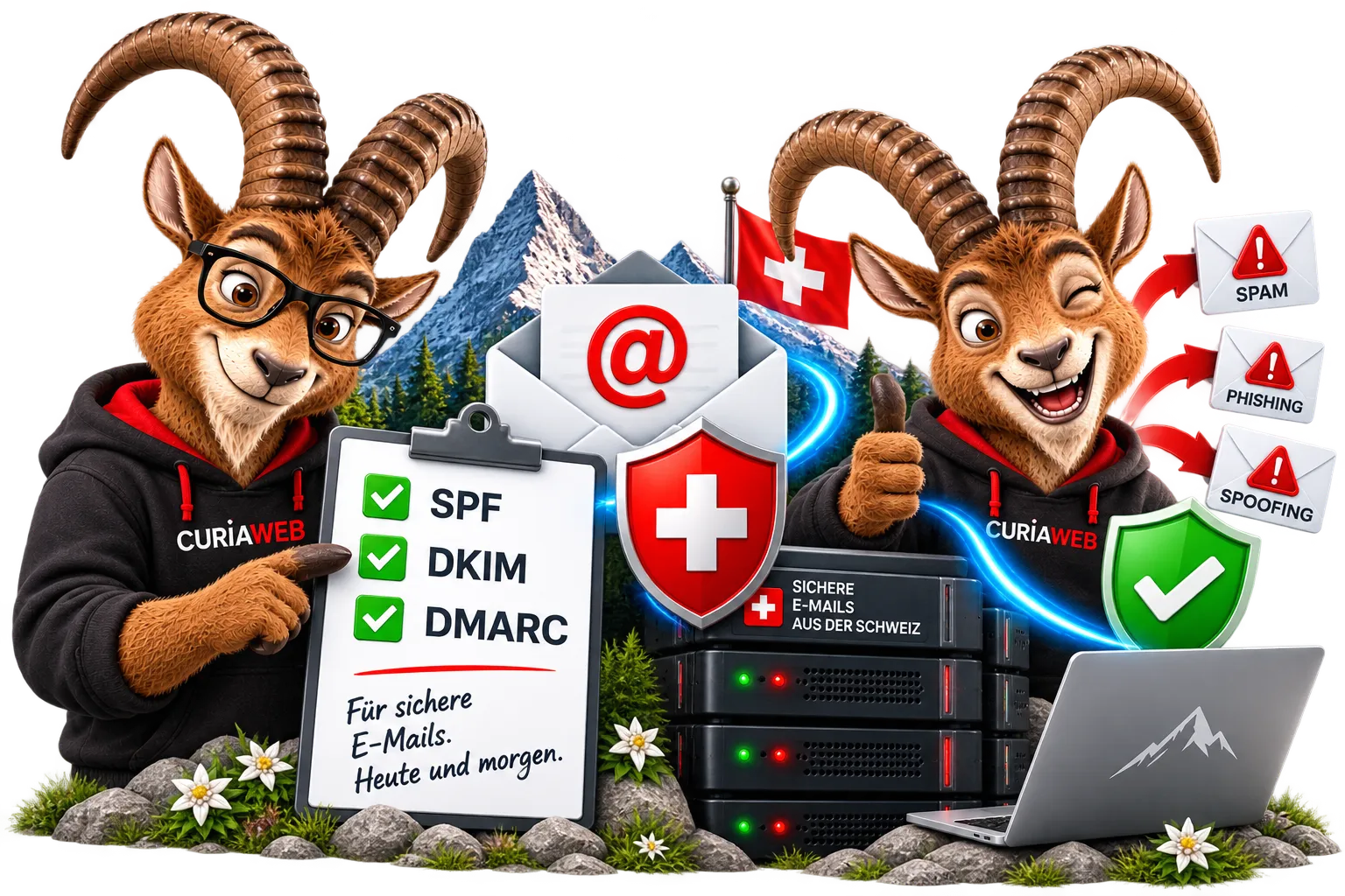 SPF, DKIM und DMARC schützen geschäftliche E-Mails vor Phishing, Spoofing und Domain-Missbrauch