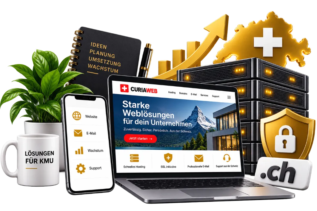 Webhosting für Schweizer KMU mit sicherer Infrastruktur und persönlichem Support
